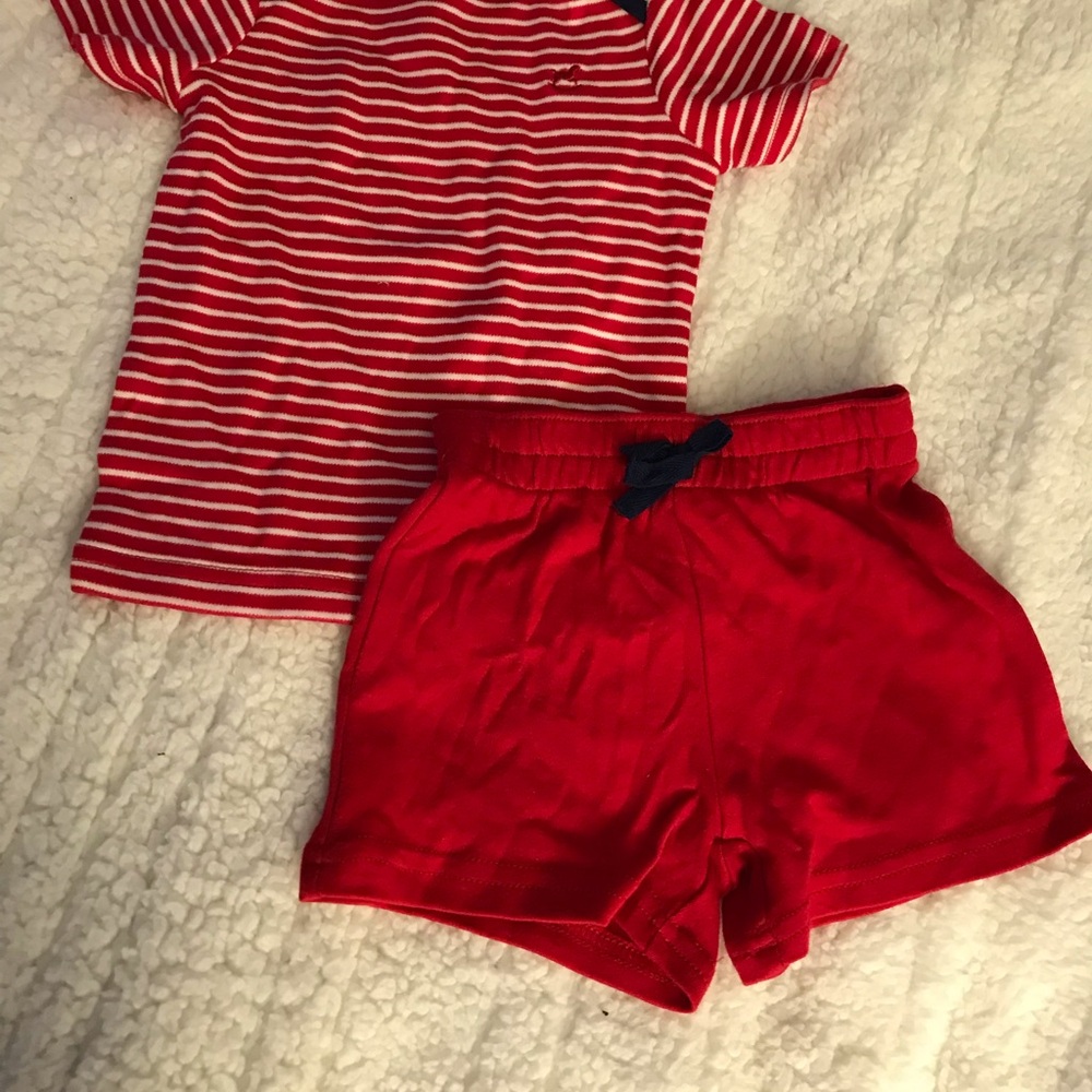 New baby boy clothes the blue football is a 9 mo. The rest are 3-6 mos - Picture 7 of 14